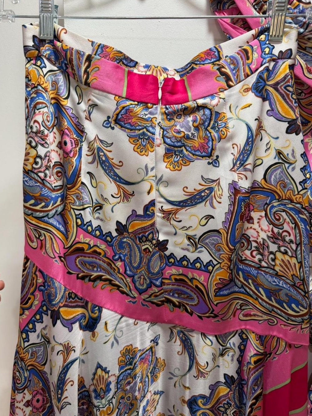 Bronx and Banco Pink Paisley Halter Cutout Maxi Dress - Picture 5 of 5